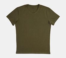 Ellen MBSK 500/03/08 темно-зелена чоловіча футболка без малюнку з круглим вирізом