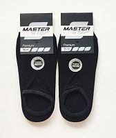 Master Step Premium 731 Чорні однотонні безшовні бавовняні короткі шкарпетки сліди