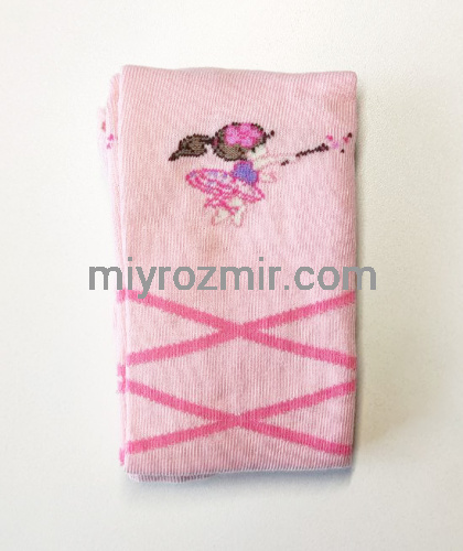 Master Step KidStep 5001 рожеві дівчачі бавовняні колготки з феєю фото 2