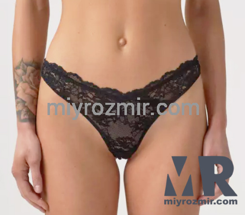 Ellen Group Mix&match LMBA 301/10/02 набір 2шт чорних жіночих трусиків міні-бікіні з мереживом без малюнку фото 3