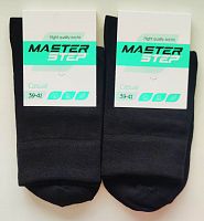 Master Step 172 Чорні чоловічі класичні шкарпетки Бавовна однотонні Casual