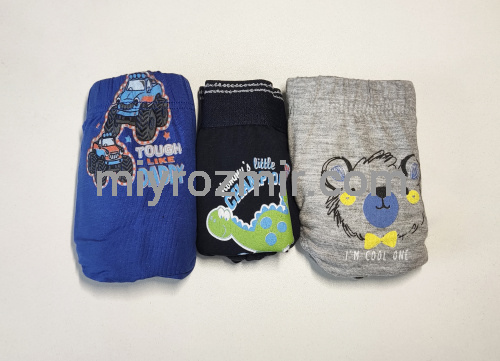 DOMIkids 72000-BAZ-01 набір 3шт кольорових бавовняних трусиків на хлопчика