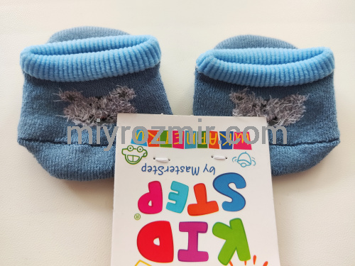 Master Step KidStep 0502 Дитячі махрові теплі кольорові пінетки з малюнком на новонароджених малюків Master Step KidStep 0502 Дитячі махрові теплі кольорові пінетки з малюнком на новонароджених малюків