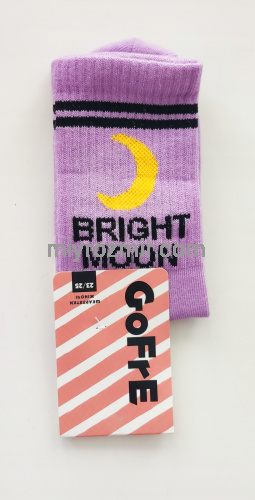 Gofre 208 Спортивні бавовняні шкарпетки з широкою резинкою Місяць Bright moon