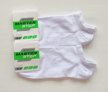 Master step 429 Білі жіночі короткі бавовняні однотонні шкарпетки