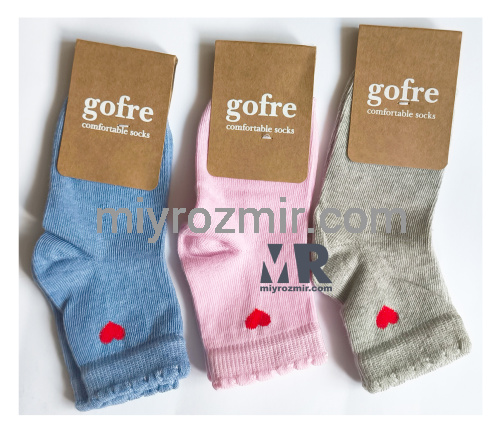 Gofre 315 дитячі шкарпетки з сердечком фото 2 Gofre 315 дитячі шкарпетки з сердечком фото 2