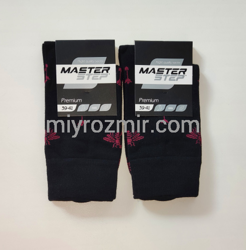 Master Step 723 Чорні чоловічі класичні шкарпетки з малюнком преміумного класу