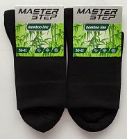 Master Step 754 Чорні чоловічі шкарпетки бамбук без малюнку