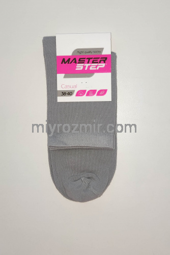 Master Step 2030 Сірі жіночі класичні шкарпетки без малюнку