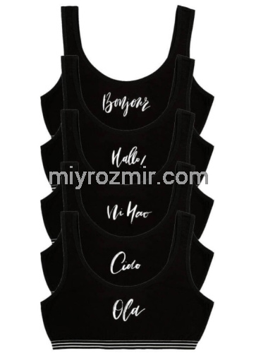 Donella 8971SZ жіночий чорний топ на широких бретелях фото 2 Donella 8971SZ жіночий чорний топ на широких бретелях фото 2