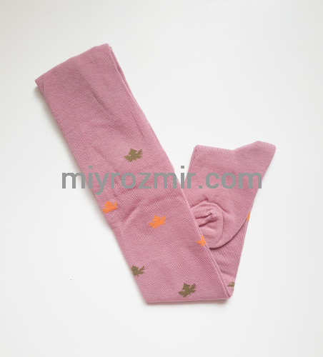 Master Step KidStep 5001 рожеві дівчачі колготи з листочками фото 2 Master Step KidStep 5001 рожеві дівчачі колготи з листочками фото 2