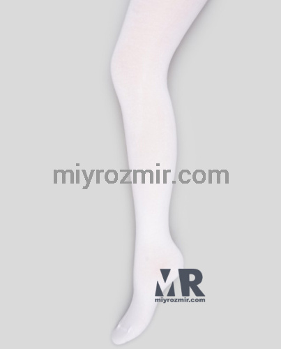Master Step KidStep 5000 білі однотонні бавовняні дівчачі колготи фото 2