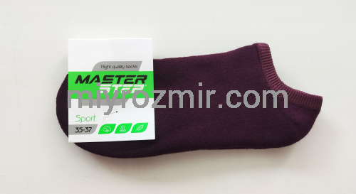 Master Step Sport 0500 РІЗНІ КОЛЬОРИ Однотонні теплі короткі махрові шкарпетки без малюнку