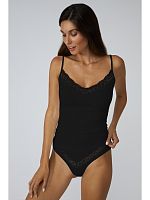 Ellen LVSM 401/03/02 Жіноча однотонна майка на тонких регулюємих бретелях з гіпюром