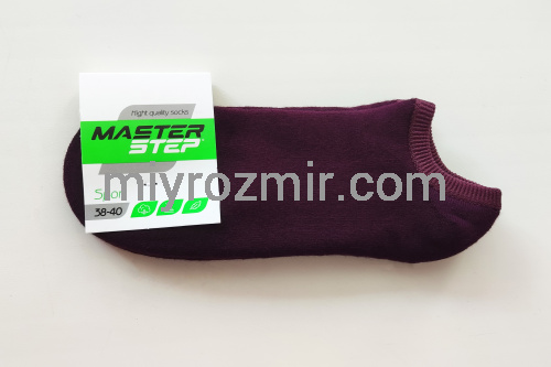Master Step Sport 0500 РІЗНІ КОЛЬОРИ Однотонні теплі короткі махрові шкарпетки без малюнку фото 7