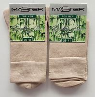 Master Step 754 Бежеві чоловічі шкарпетки Бамбук однотонні