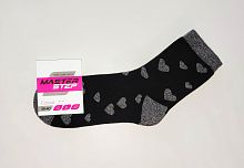 Master Step 2532 Темні махрові жіночі шкарпетки з сердечками